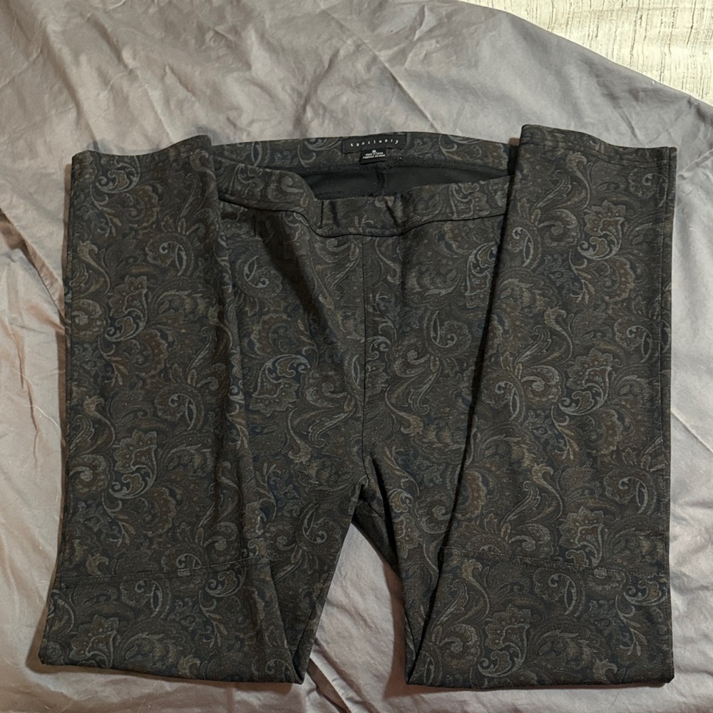 Sanctuary X Anthropologie Grease Leggings Paisley Pants XL